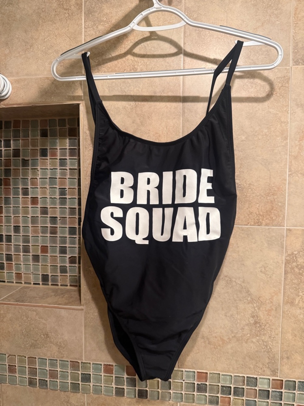 Bride Squad Black Women’s One-Piece Swimsuit